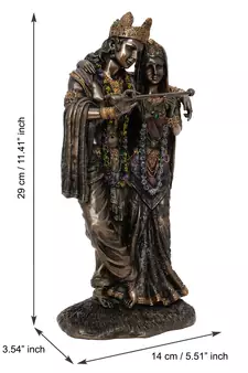 Radha Krishna Cold Cast Bronze Resin Decorative Figurine