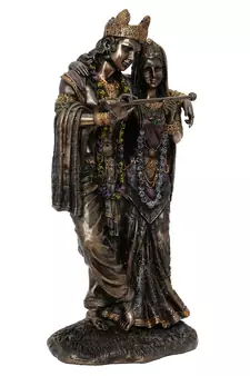 Radha Krishna Cold Cast Bronze Resin Decorative Figurine