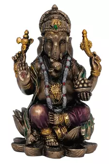 e craft india handcrafted ganesha figurine - bronze resin, brown, 50  20 cm