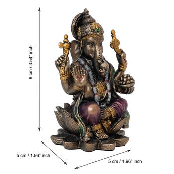 e craft india handcrafted ganesha figurine - bronze resin, brown, 50  20 cm 4