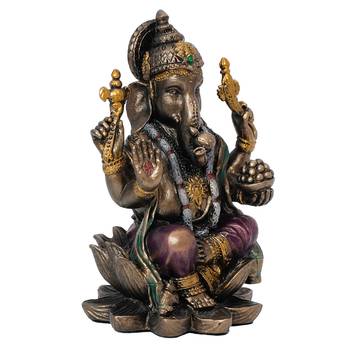 e craft india handcrafted ganesha figurine - bronze resin, brown, 50  20 cm 5