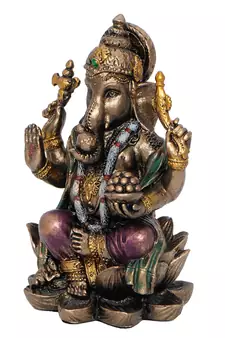 e craft india handcrafted ganesha figurine - bronze resin, brown, 50  20 cm