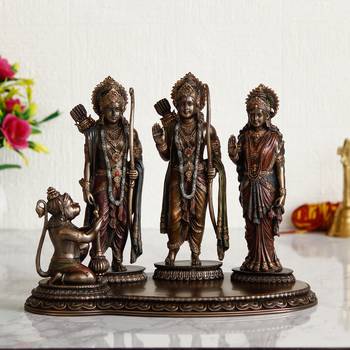 Ram Laxman Sita and Hanuman Cold Cast Bronze Resin Decorative Figurine 1