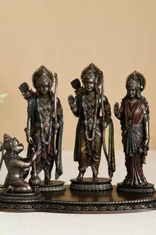 Ram Laxman Sita and Hanuman Cold Cast Bronze Resin Decorative Figurine