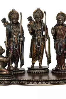 Ram Laxman Sita and Hanuman Cold Cast Bronze Resin Decorative Figurine