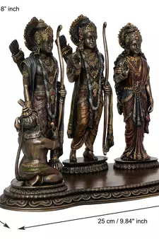 Ram Laxman Sita and Hanuman Cold Cast Bronze Resin Decorative Figurine