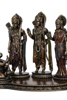 Ram Laxman Sita and Hanuman Cold Cast Bronze Resin Decorative Figurine