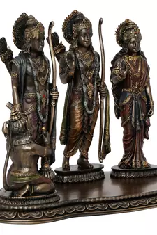 Ram Laxman Sita and Hanuman Cold Cast Bronze Resin Decorative Figurine
