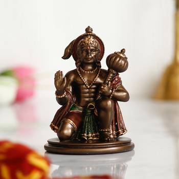 Lord Hanuman Cold Cast Bronze Resin Decorative Figurine 2
