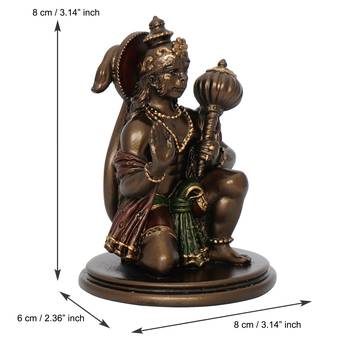 Lord Hanuman Cold Cast Bronze Resin Decorative Figurine 4