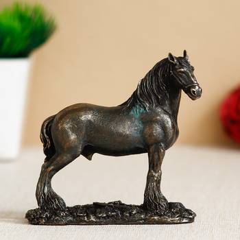 Premium Carved Horse Cold Cast Bronze Resin Decorative Figurine 1