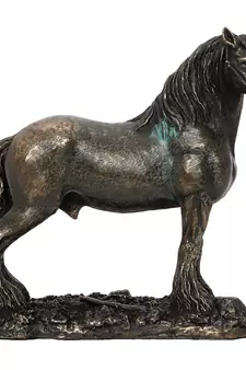 Premium Carved Horse Cold Cast Bronze Resin Decorative Figurine