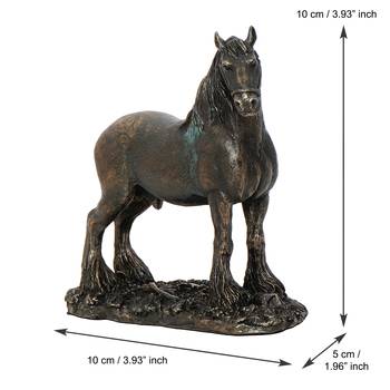 Premium Carved Horse Cold Cast Bronze Resin Decorative Figurine 4