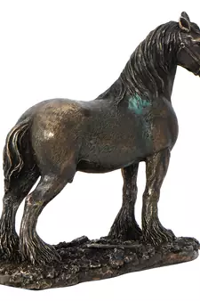 Premium Carved Horse Cold Cast Bronze Resin Decorative Figurine