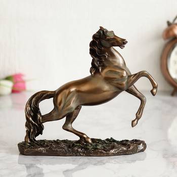 Running Horse Cold Cast Bronze Resin Decorative Figurine 1
