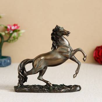 Running Horse Cold Cast Bronze Resin Decorative Figurine 2