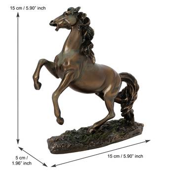 Running Horse Cold Cast Bronze Resin Decorative Figurine 4