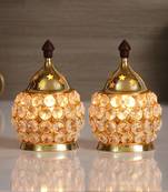 Set of  Crystal and Brass Akhand Diya