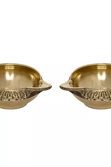 Set of  Auspicious Handcrafted Brass Diya