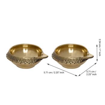 Set of  Auspicious Handcrafted Brass Diya 4