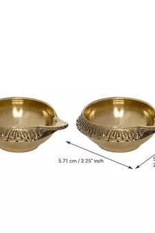 Set of  Auspicious Handcrafted Brass Diya