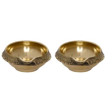 Set of  Auspicious Handcrafted Brass Diya 5