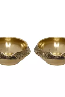 Set of  Auspicious Handcrafted Brass Diya
