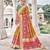 Orange embroidered patola saree with blouse
