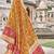 Orange embroidered patola saree with blouse