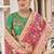 Orange embroidered patola saree with blouse