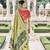 Parrot green embroidered patola saree with blouse
