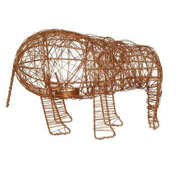Elephant Shape Decorative Handcrafted Metal Mesh Tea Light Holder 6