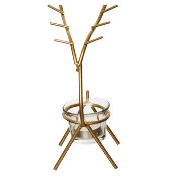 Deer Shape Decorative Handcrafted Metal Golden Tea Light Holder 6