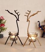 Set of  Deer Shape Decorative Handcrafted Metal Tea Light Holder
