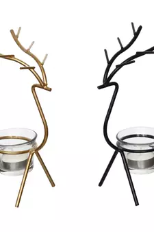 Set of  Deer Shape Decorative Handcrafted Metal Tea Light Holder