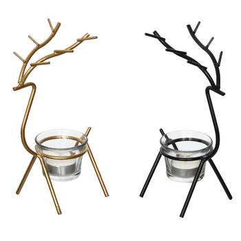 Set of  Deer Shape Decorative Handcrafted Metal Tea Light Holder 5