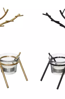 Set of  Deer Shape Decorative Handcrafted Metal Tea Light Holder