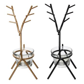 Set of  Deer Shape Decorative Handcrafted Metal Tea Light Holder 6