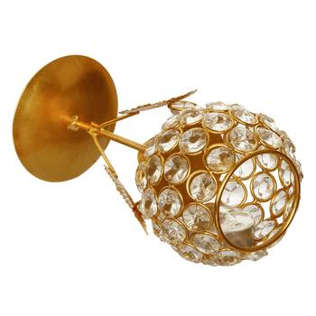 Glass with Leaf shape Crystal Tea Light Holder 6