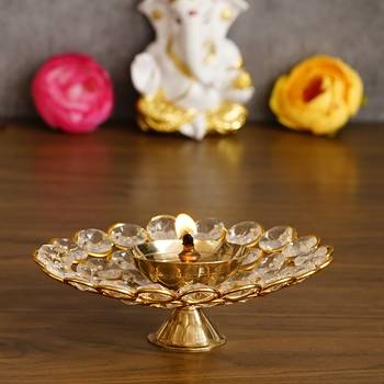 Bowl Shape Crystal Tea Light Holder  Small 2