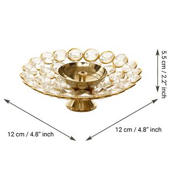 Bowl Shape Crystal Tea Light Holder  Small 4