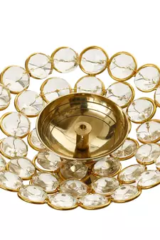 Bowl Shape Crystal Tea Light Holder  Small