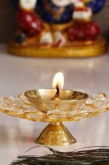 Bowl Shape Crystal Tea Light Holder  Large