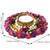 Pink and Purple Floral Handcrafted Round Tea Light Holder