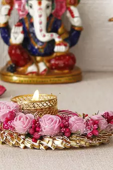 Designer Handcrafted Floral Tea Light Holder