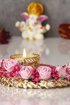 Designer Handcrafted Floral Tea Light Holder