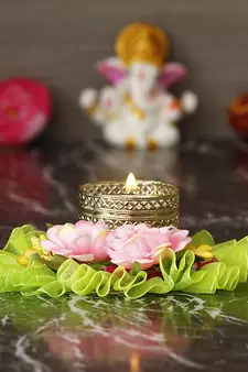Designer Handcrafted Floral Tea Light Holder