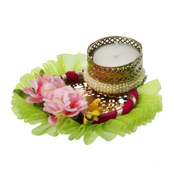 Designer Handcrafted Floral Tea Light Holder 3