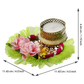 Designer Handcrafted Floral Tea Light Holder 4