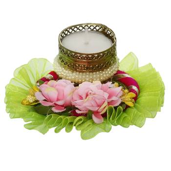 Designer Handcrafted Floral Tea Light Holder 5